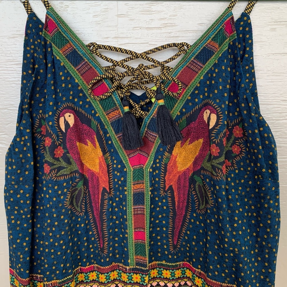 FARM Rio Multicolor Parrot Print Mini Dress - Picture 2 of 9